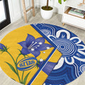 Australian Capital Territory Oztag Round Carpet ACT Royal Bluebell Indigenous Art