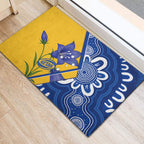 Australian Capital Territory Oztag Rubber Doormat ACT Royal Bluebell Indigenous Art