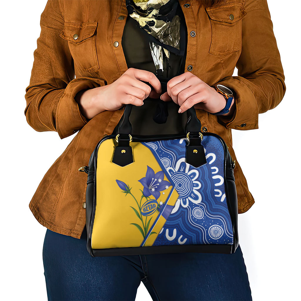 Australian Capital Territory Oztag Shoulder Handbag ACT Royal Bluebell Indigenous Art