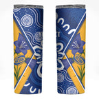 Australian Capital Territory Oztag Custom Skinny Tumbler ACT Royal Bluebell Indigenous Art