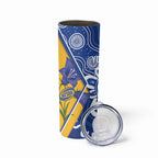 Australian Capital Territory Oztag Custom Skinny Tumbler ACT Royal Bluebell Indigenous Art