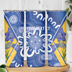 Australian Capital Territory Oztag Custom Skinny Tumbler ACT Royal Bluebell Indigenous Art
