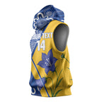 Australian Capital Territory Oztag Custom Sleeveless Hoodie ACT Royal Bluebell Indigenous Art