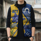 Australian Capital Territory Oztag Custom Sleeveless Puffer Jacket ACT Royal Bluebell Indigenous Art