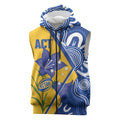Australian Capital Territory Oztag Custom Sleeveless Zip Hoodie ACT Royal Bluebell Indigenous Art