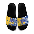 Australian Capital Territory Oztag Slide Sandals ACT Royal Bluebell Indigenous Art