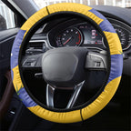 Australian Capital Territory Oztag Steering Wheel Cover ACT Royal Bluebell Indigenous Art
