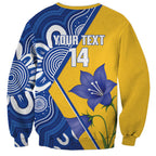 Australian Capital Territory Oztag Custom Sweatshirt ACT Royal Bluebell Indigenous Art
