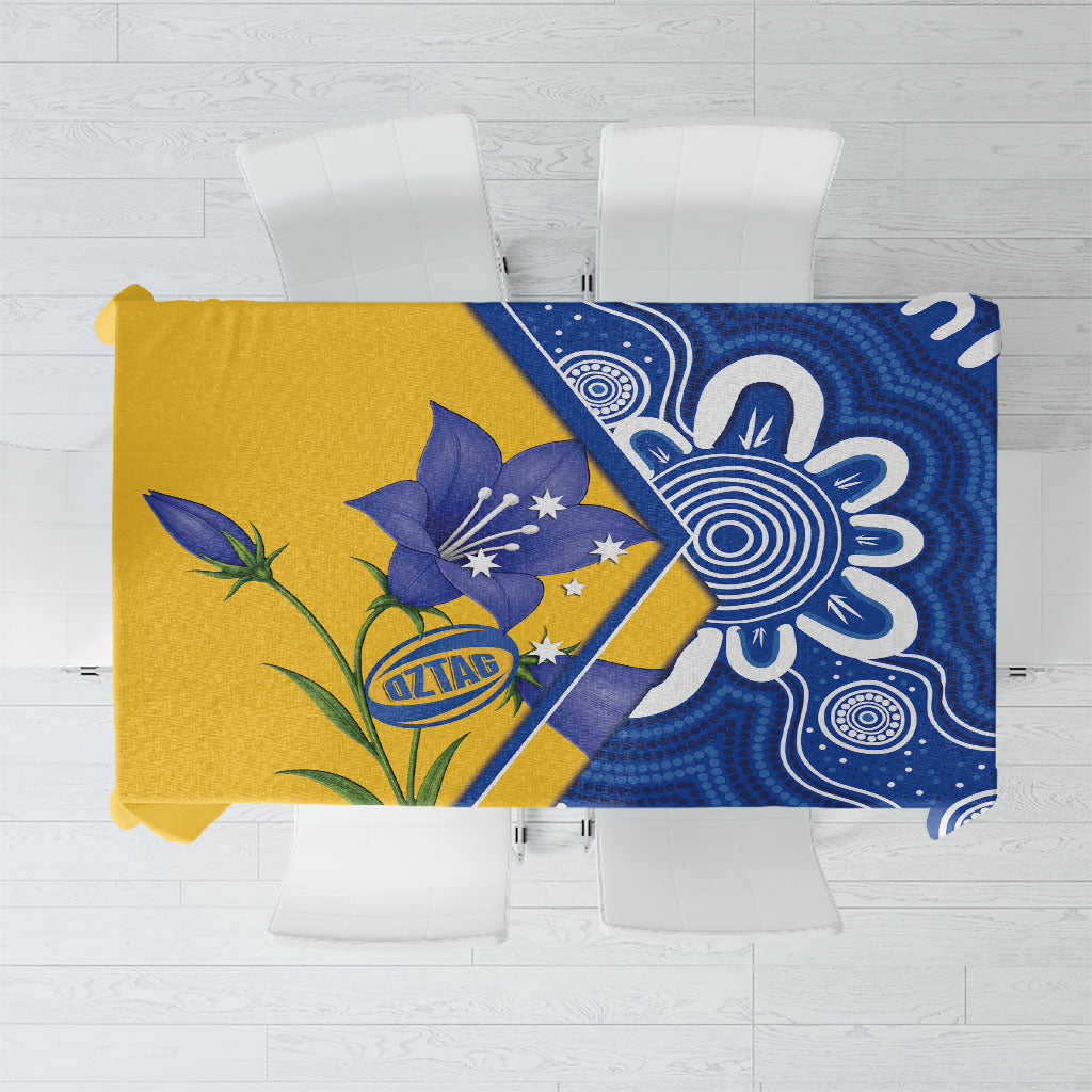 Australian Capital Territory Oztag Tablecloth ACT Royal Bluebell Indigenous Art