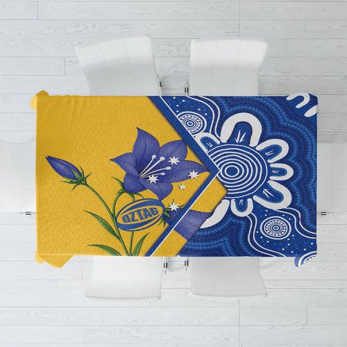 Australian Capital Territory Oztag Tablecloth ACT Royal Bluebell Indigenous Art