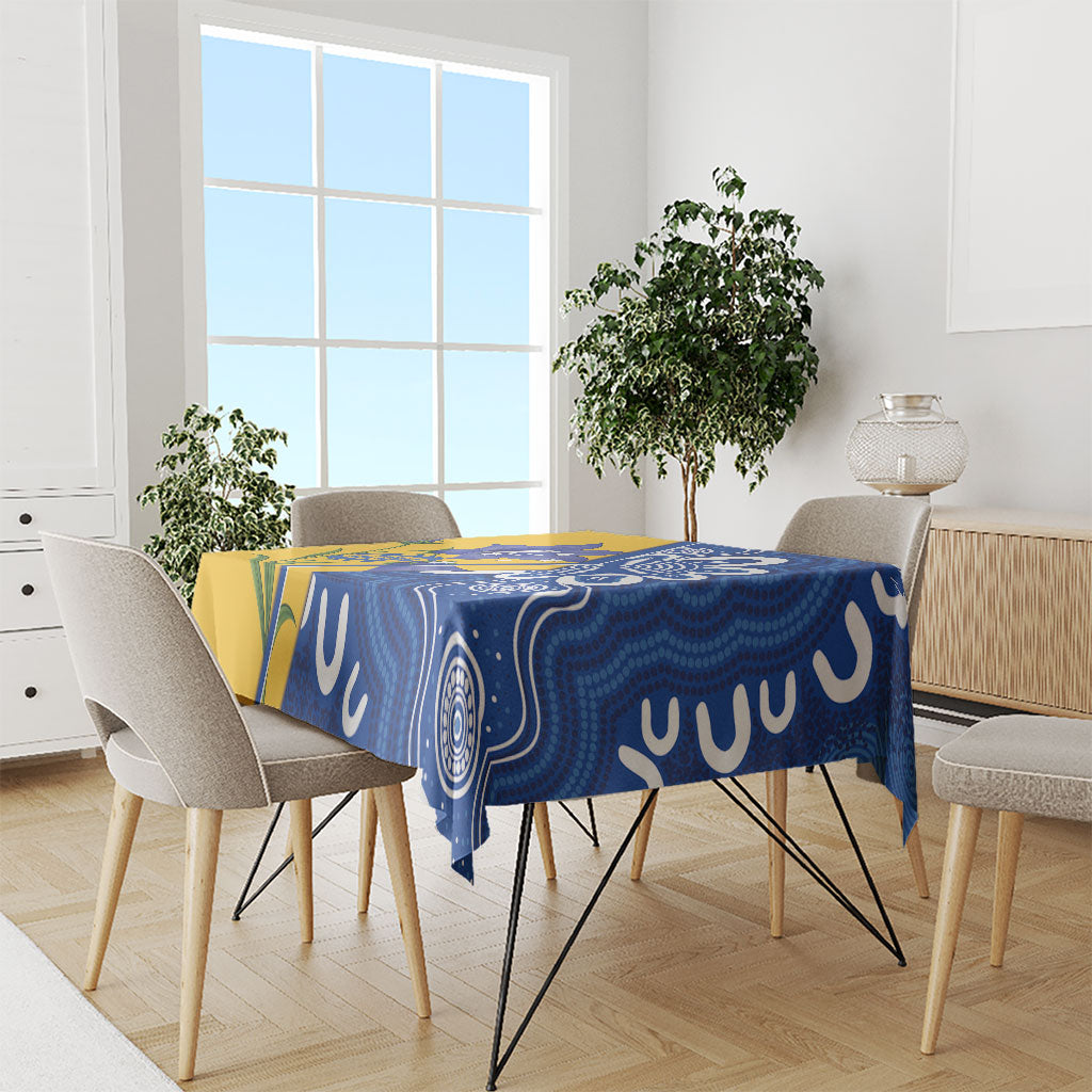 Australian Capital Territory Oztag Tablecloth ACT Royal Bluebell Indigenous Art