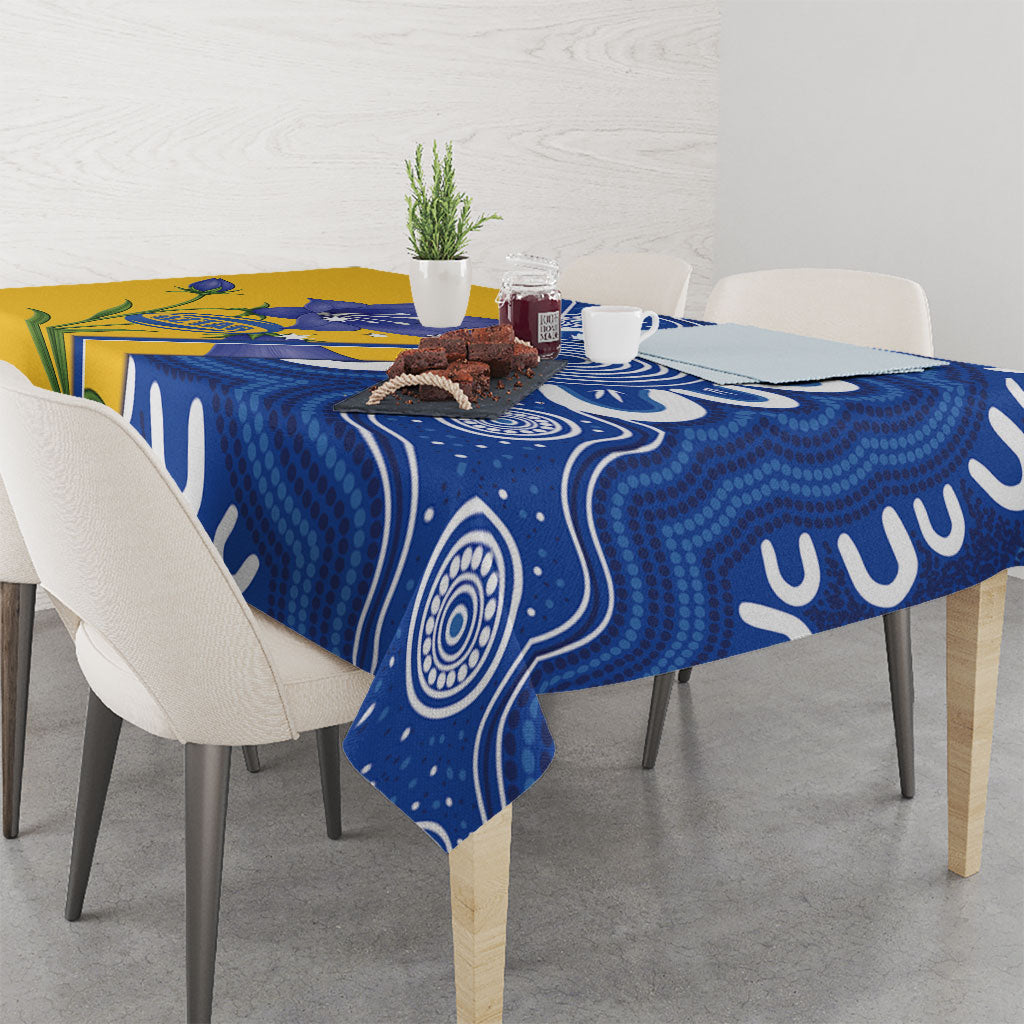 Australian Capital Territory Oztag Tablecloth ACT Royal Bluebell Indigenous Art