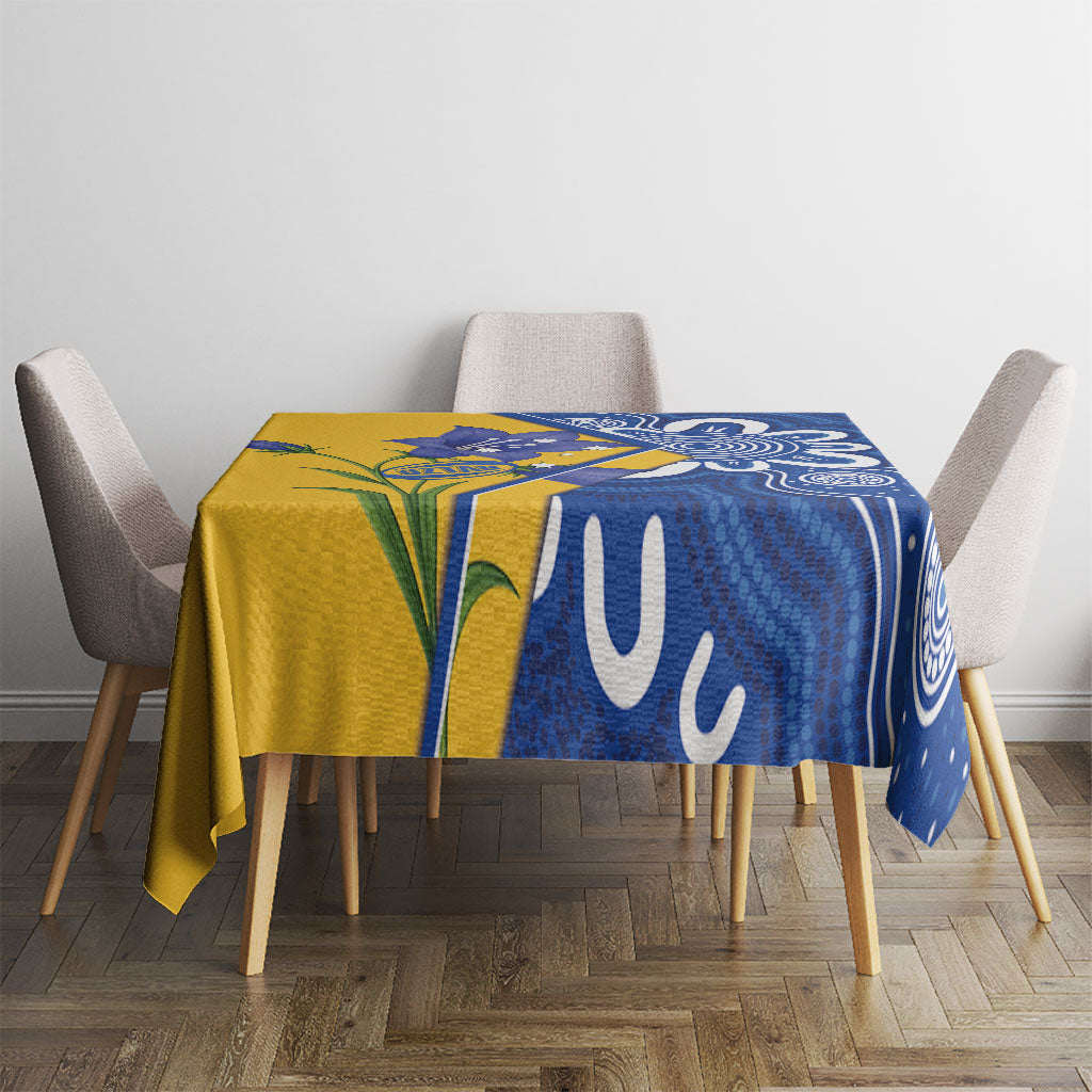 Australian Capital Territory Oztag Tablecloth ACT Royal Bluebell Indigenous Art