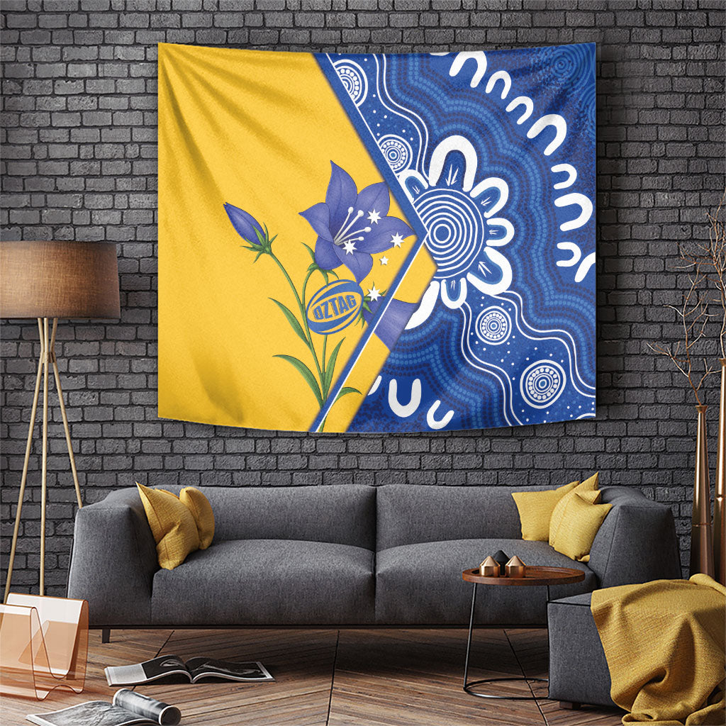 Australian Capital Territory Oztag Tapestry ACT Royal Bluebell Indigenous Art