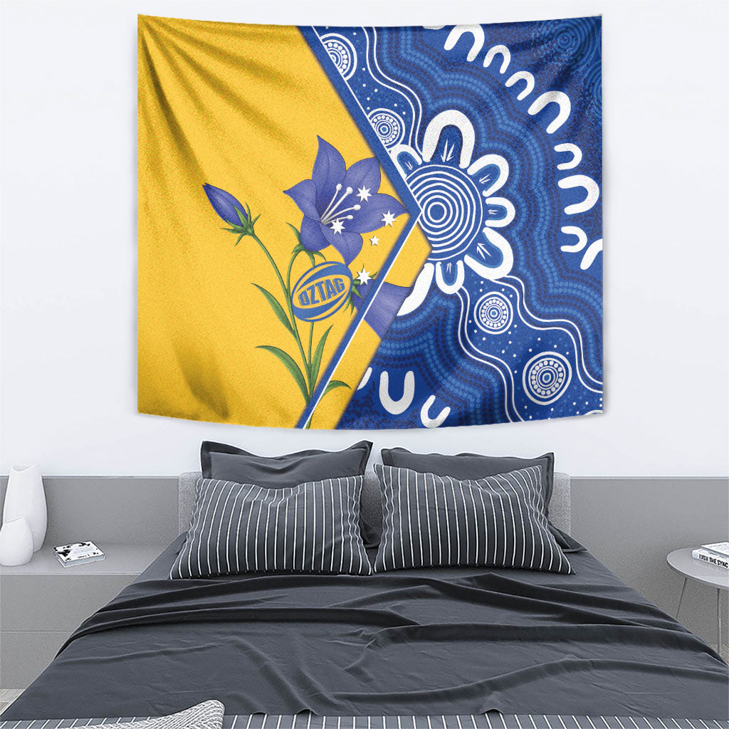 Australian Capital Territory Oztag Tapestry ACT Royal Bluebell Indigenous Art