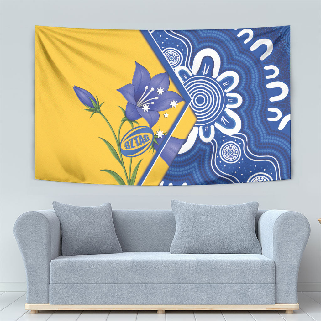 Australian Capital Territory Oztag Tapestry ACT Royal Bluebell Indigenous Art