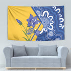 Australian Capital Territory Oztag Tapestry ACT Royal Bluebell Indigenous Art