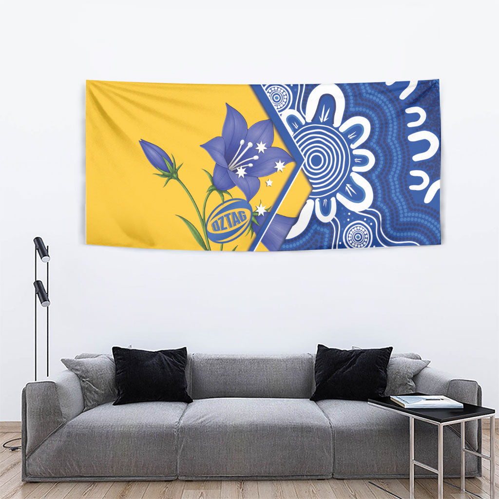 Australian Capital Territory Oztag Tapestry ACT Royal Bluebell Indigenous Art