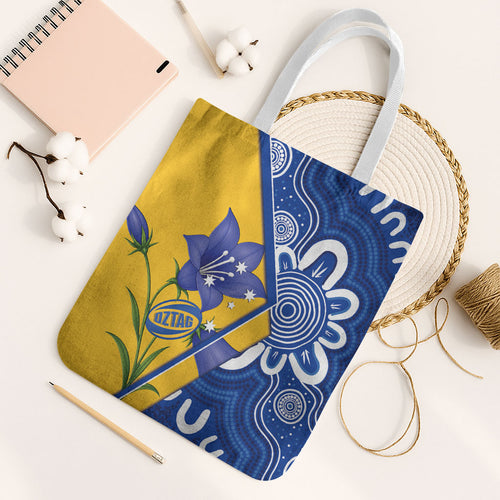 Australian Capital Territory Oztag Tote Bag ACT Royal Bluebell Indigenous Art