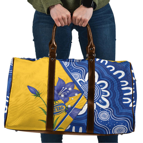Australian Capital Territory Oztag Travel Bag ACT Royal Bluebell Indigenous Art