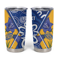 Australian Capital Territory Oztag Custom Tumbler Cup ACT Royal Bluebell Indigenous Art