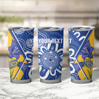 Australian Capital Territory Oztag Custom Tumbler Cup ACT Royal Bluebell Indigenous Art