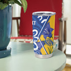 Australian Capital Territory Oztag Custom Tumbler Cup ACT Royal Bluebell Indigenous Art