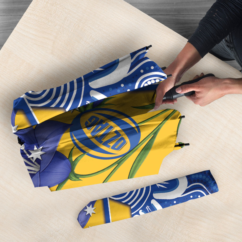 Australian Capital Territory Oztag Umbrella ACT Royal Bluebell Indigenous Art