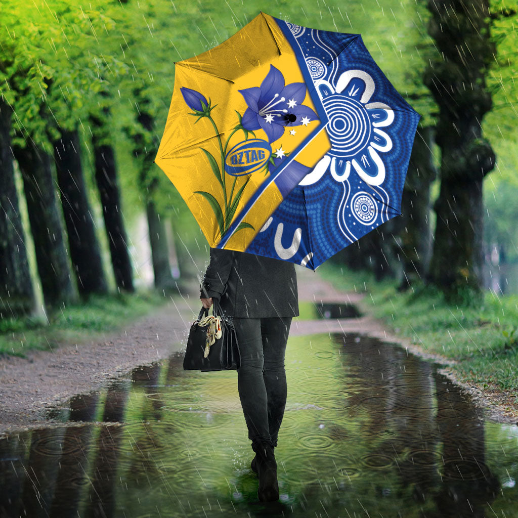 Australian Capital Territory Oztag Umbrella ACT Royal Bluebell Indigenous Art
