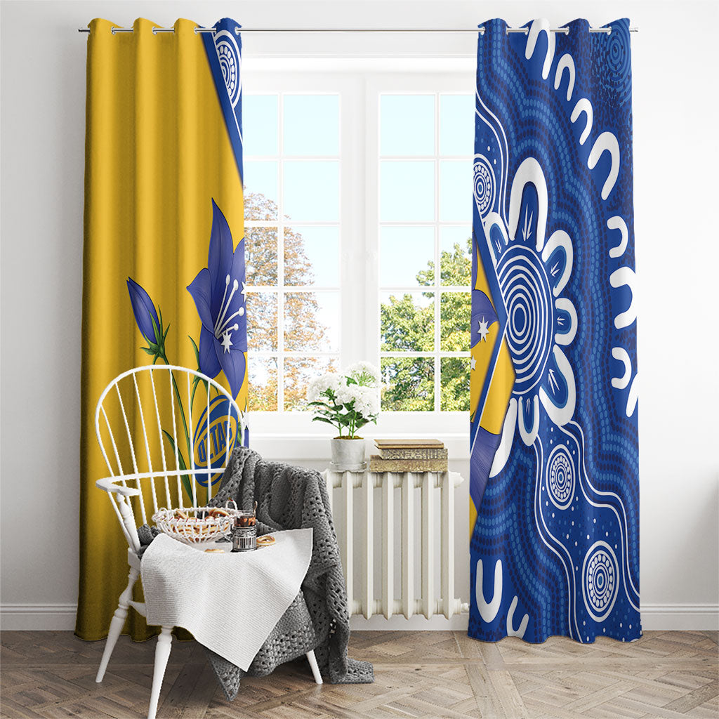 Australian Capital Territory Oztag Window Curtain ACT Royal Bluebell Indigenous Art