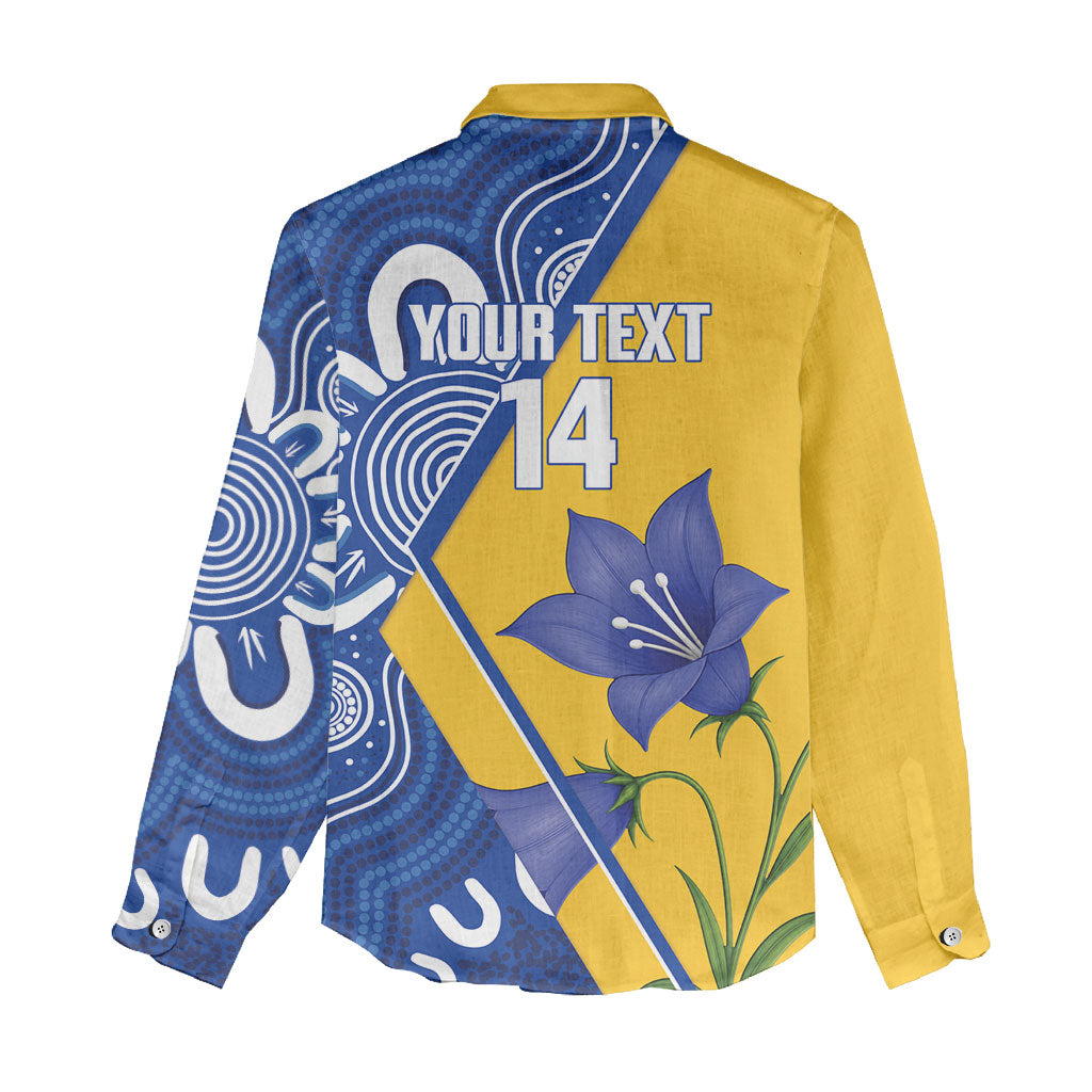 Australian Capital Territory Oztag Custom Women Casual Shirt ACT Royal Bluebell Indigenous Art