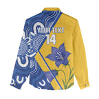 Australian Capital Territory Oztag Custom Women Casual Shirt ACT Royal Bluebell Indigenous Art