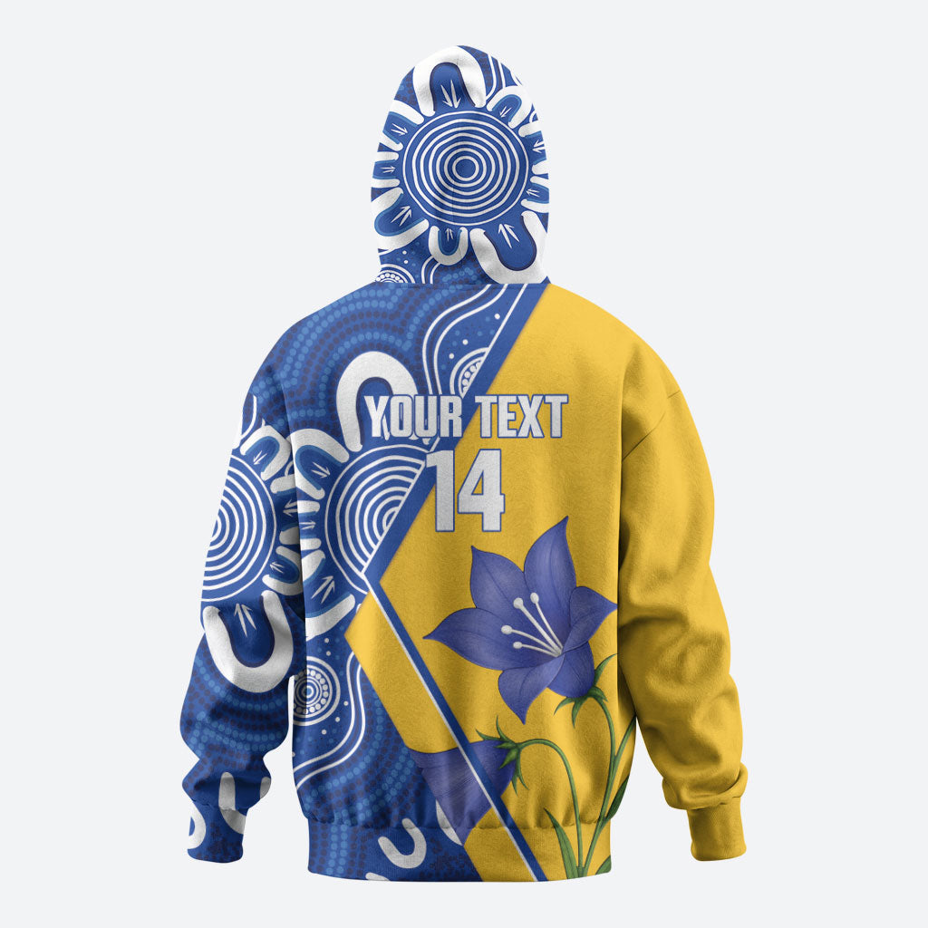 Australian Capital Territory Oztag Custom Zip Hoodie ACT Royal Bluebell Indigenous Art