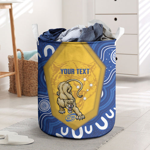 ACT Cougars Oztag Custom Laundry Basket Australian Capital Territory Indigenous Art