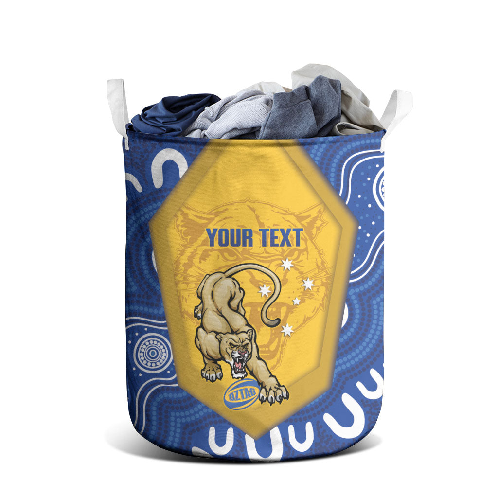 ACT Cougars Oztag Custom Laundry Basket Australian Capital Territory Indigenous Art