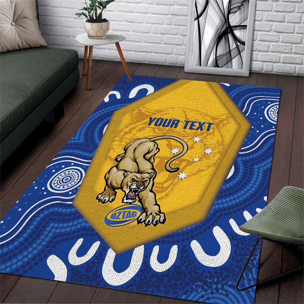 ACT Cougars Oztag Custom Area Rug Australian Capital Territory Indigenous Art