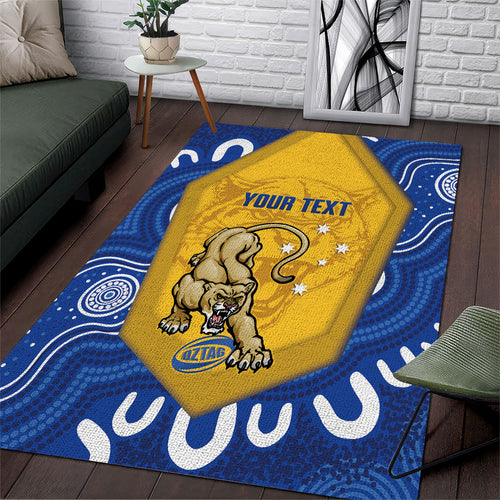 ACT Cougars Oztag Custom Area Rug Australian Capital Territory Indigenous Art