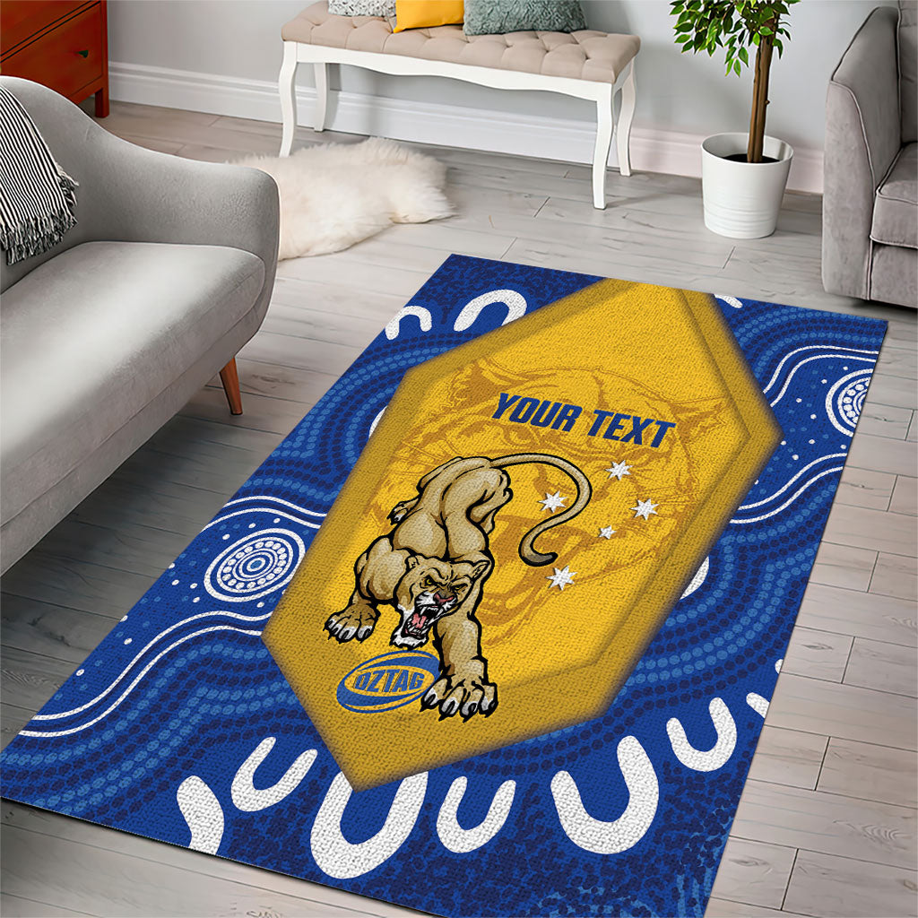 ACT Cougars Oztag Custom Area Rug Australian Capital Territory Indigenous Art
