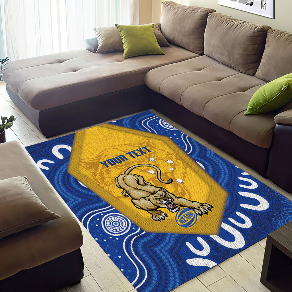 ACT Cougars Oztag Custom Area Rug Australian Capital Territory Indigenous Art
