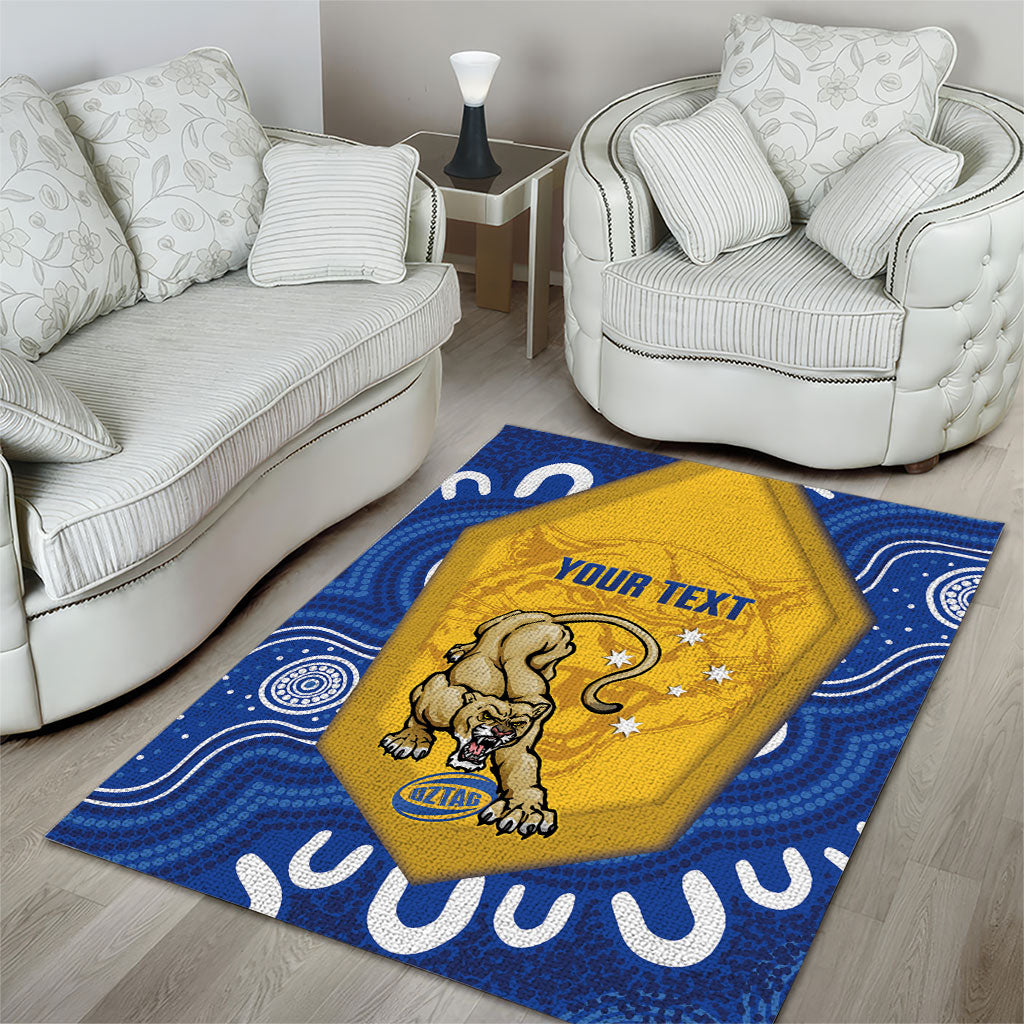 ACT Cougars Oztag Custom Area Rug Australian Capital Territory Indigenous Art