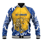ACT Cougars Oztag Custom Baseball Jacket Australian Capital Territory Indigenous Art