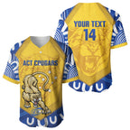 ACT Cougars Oztag Custom Baseball Jersey Australian Capital Territory Indigenous Art