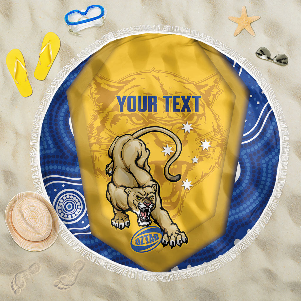 ACT Cougars Oztag Custom Beach Blanket Australian Capital Territory Indigenous Art