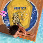 ACT Cougars Oztag Custom Beach Blanket Australian Capital Territory Indigenous Art