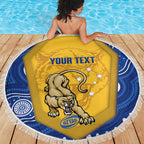 ACT Cougars Oztag Custom Beach Blanket Australian Capital Territory Indigenous Art