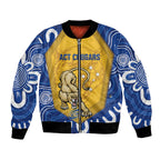 ACT Cougars Oztag Custom Bomber Jacket Australian Capital Territory Indigenous Art