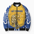 ACT Cougars Oztag Custom Bomber Puffer Jacket Australian Capital Territory Indigenous Art