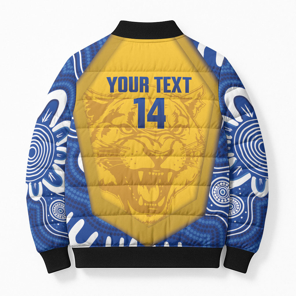 ACT Cougars Oztag Custom Bomber Puffer Jacket Australian Capital Territory Indigenous Art