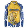 ACT Cougars Oztag Custom Button Sweatshirt Australian Capital Territory Indigenous Art