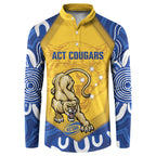 ACT Cougars Oztag Custom Button Sweatshirt Australian Capital Territory Indigenous Art